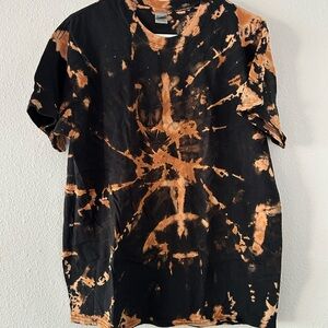 Tie-Dye Black and Orange Men's Shirt